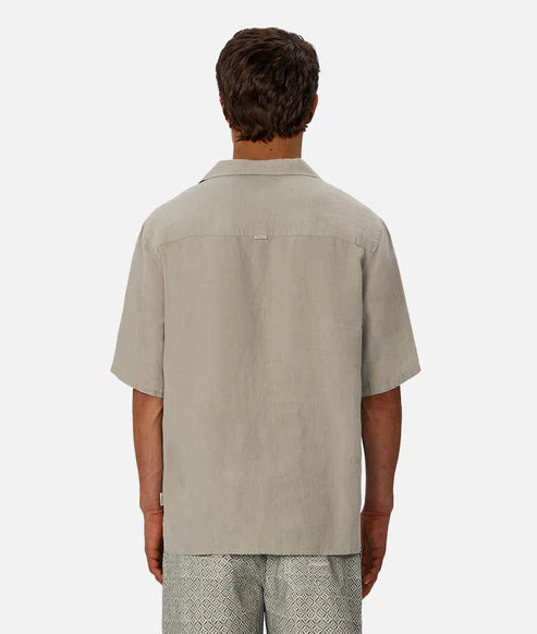 INDUSTRIE ST MARTINS SHORT SLEEVE LINEN SHIRT MENS LIGHTWEIGHT SUMMER FIT – SPRUCE