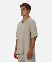 INDUSTRIE ST MARTINS SHORT SLEEVE LINEN SHIRT MENS LIGHTWEIGHT SUMMER FIT – SPRUCE