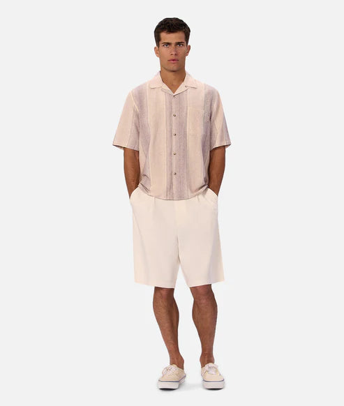 INDUSTRIE SUNSET SHORT SLEEVE SHIRT MENS LIGHTWEIGHT SUMMER RESORT FIT – LAVENDER MUSK