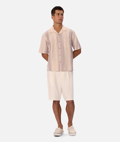 INDUSTRIE SUNSET SHORT SLEEVE SHIRT MENS LIGHTWEIGHT SUMMER RESORT FIT – LAVENDER MUSK