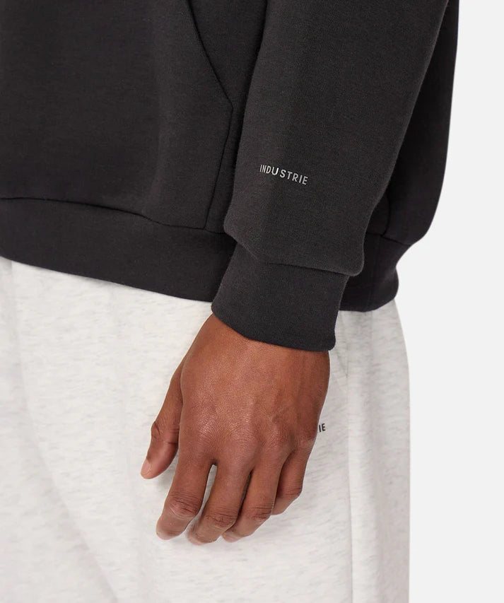INDUSTRIE TECH DEL SUR HOODIE MENS OVERSIZED ATHLEISURE HOODIE SOFT FLEECE OBSIDIAN