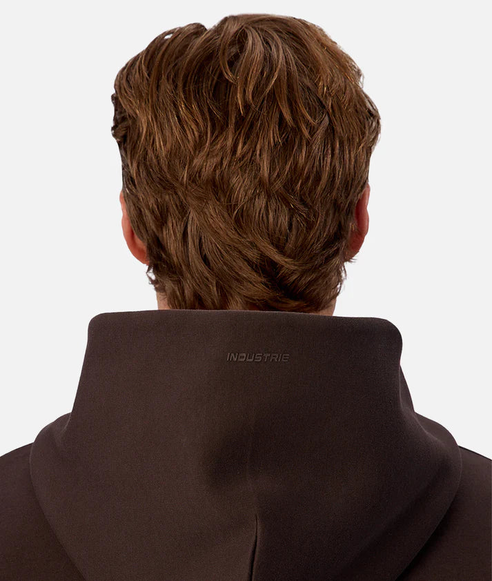 INDUSTRIE TECH DEL SUR HOODIE MENS OVERSIZED ATHLEISURE HOODIE SOFT FLEECE UMBER