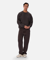 INDUSTRIE TECH DEL SUR SWEAT MENS CREW NECK ATHLEISURE JUMPER SOFT FLEECE CARBON