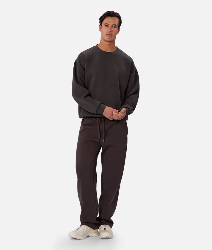 INDUSTRIE TECH DEL SUR SWEAT MENS CREW NECK ATHLEISURE JUMPER SOFT FLEECE CARBON