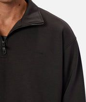 INDUSTRIE TECH STAUNTON TRACK TOP MENS QUARTER ZIP ATHLEISURE JUMPER OBSIDIAN