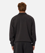 INDUSTRIE TECH STAUNTON TRACK TOP MENS QUARTER ZIP ATHLEISURE JUMPER OBSIDIAN