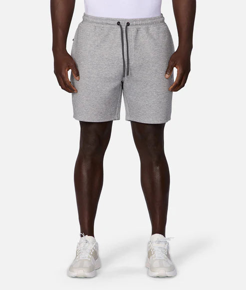 INDUSTRIE TECH TRACK SHORT MENS LIGHTWEIGHT ATHLEISURE CASUAL SHORTS – TECH MARLE GREY