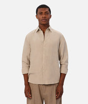 INDUSTRIE THE ST MARTINS LONG SLEEVE LINEN SHIRT – MOSS