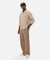 INDUSTRIE THE ST MARTINS LONG SLEEVE LINEN SHIRT – MOSS