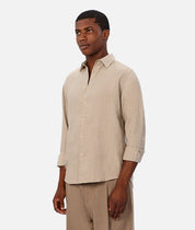 INDUSTRIE THE ST MARTINS LONG SLEEVE LINEN SHIRT – MOSS