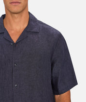 INDUSTRIE THE ST MARTINS SHORT SLEEVE LINEN SHIRT – DENIM