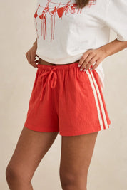 RHYTHM ISADORA SHORT WOMENS SPORT STRIPE RED