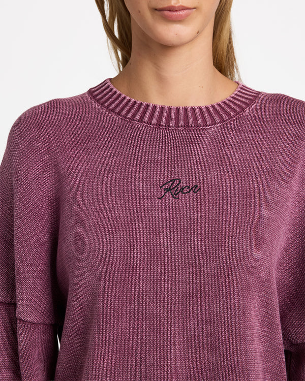 RVCA IVY CREW NECK WINE