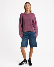 RVCA IVY CREW NECK WINE