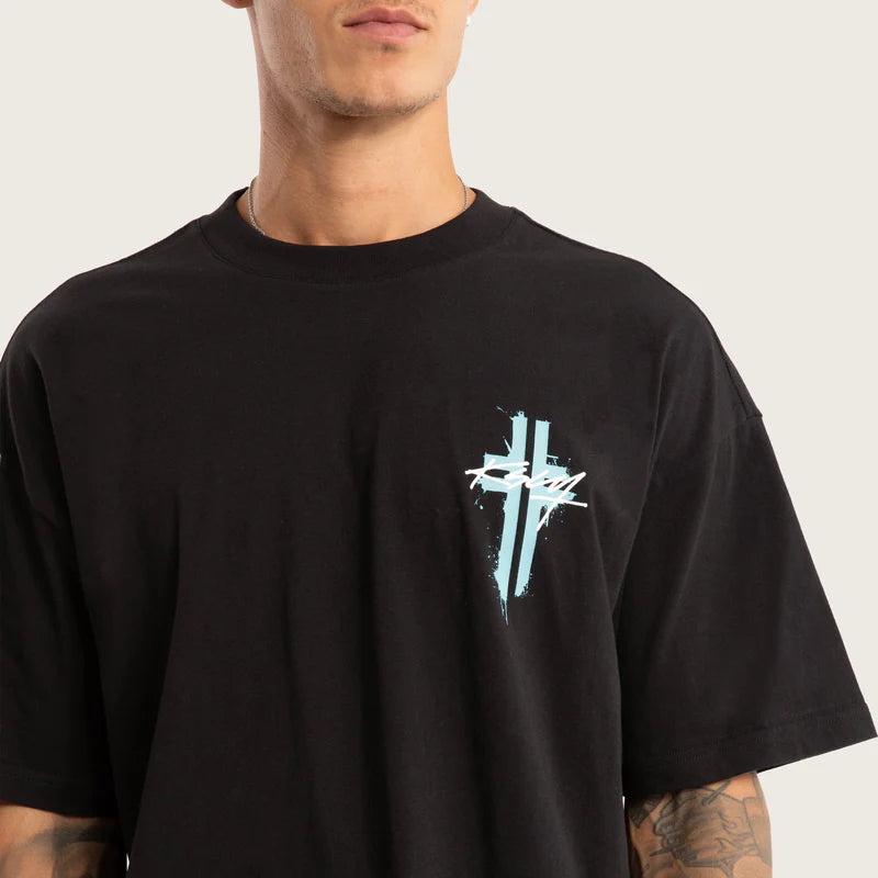 KSCY GRAIL STANDARD TEE CLASSIC FIT MIDWEIGHT GRAPHIC STREETWEAR ESSENTIAL JET BLACK