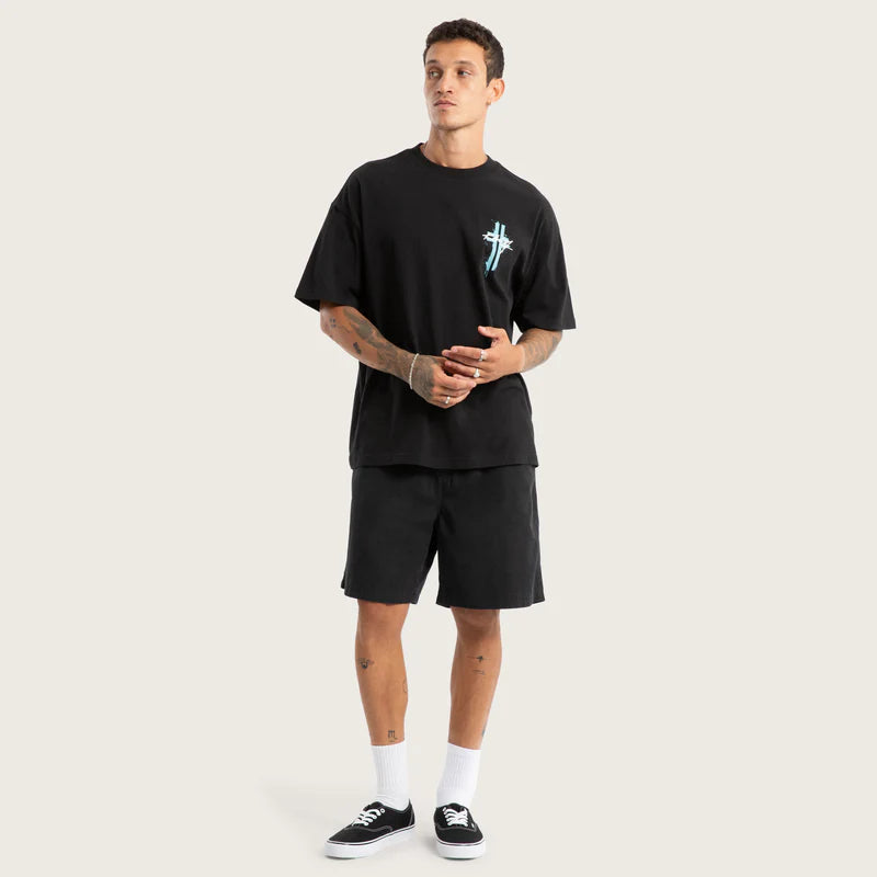 KSCY GRAIL STANDARD TEE CLASSIC FIT MIDWEIGHT GRAPHIC STREETWEAR ESSENTIAL JET BLACK