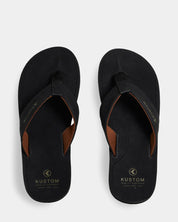 KUSTOM MENS VEGO 2 THONGS – BLACK