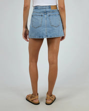 ALL ABOUT EVE LENNI MINI SKORT LIGHT BLUE WOMENS DENIM SKORT
