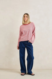 RHYTHM LEXI STRIPE LONG SLEEVE TOP – WOMENS STRIPED RIB LONG SLEEVE