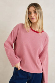RHYTHM LEXI STRIPE LONG SLEEVE TOP – WOMENS STRIPED RIB LONG SLEEVE