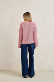 RHYTHM LEXI STRIPE LONG SLEEVE TOP – WOMENS STRIPED RIB LONG SLEEVE