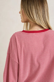 RHYTHM LEXI STRIPE LONG SLEEVE TOP – WOMENS STRIPED RIB LONG SLEEVE