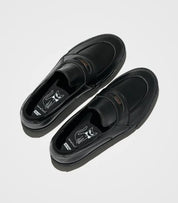 GLOBE LIAIZON SLIP ON SKATE LOAFER VULC SHOCKBED IMPACT GRIP SNEAKER BLACK/MAALOUF