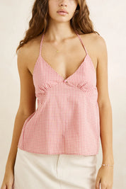 RHYTHM LOLA CHECK HALTER TANK – WOMENS CHECK SUMMER HALTER TOP