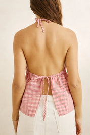 RHYTHM LOLA CHECK HALTER TANK – WOMENS CHECK SUMMER HALTER TOP
