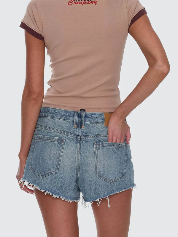 THRILLS LOLA LOW RISE BAGGY DENIM SHORT RETRO STREET STYLE DIRTY BLUE