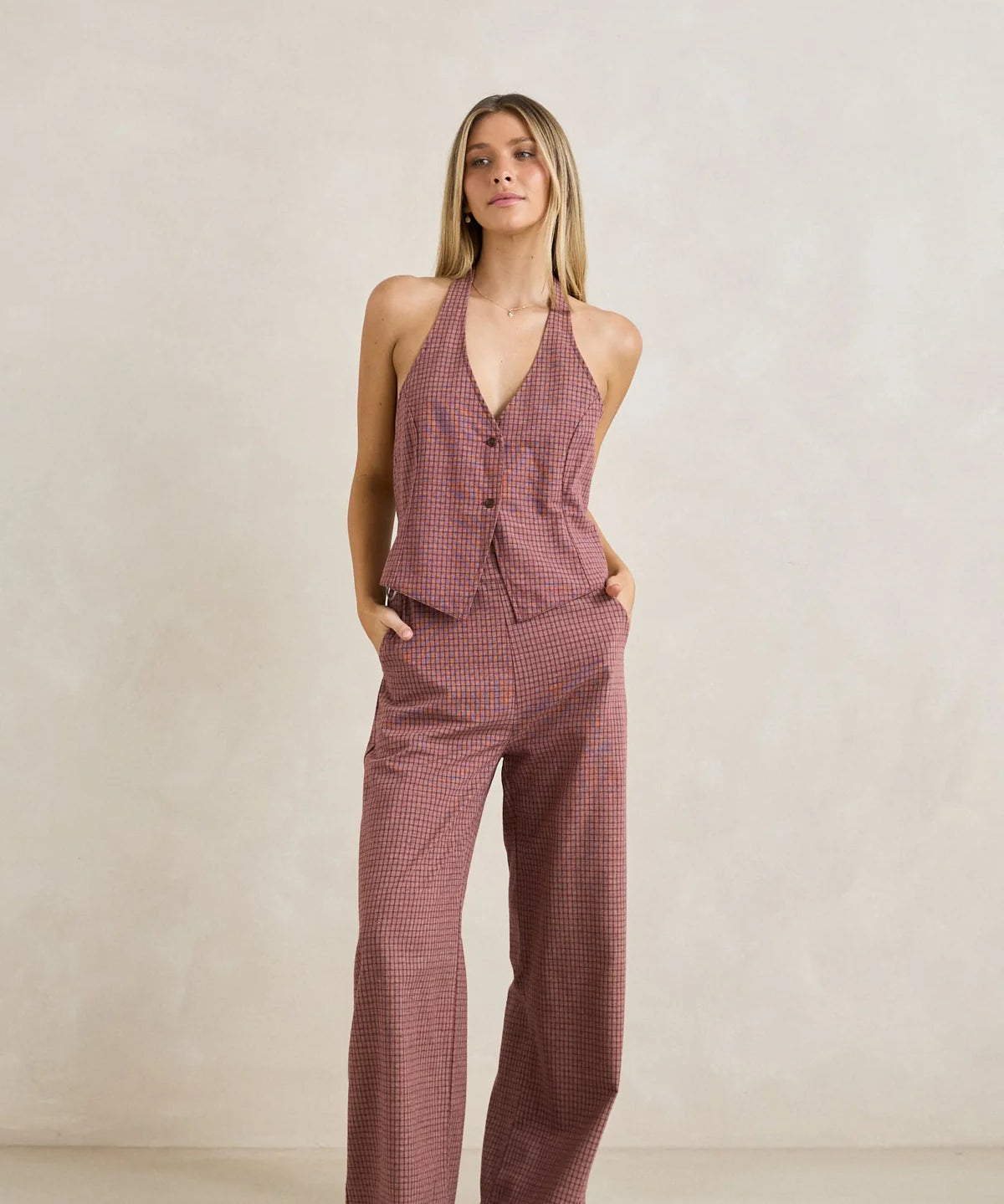 lucy-check-halter-vest-rust.webp