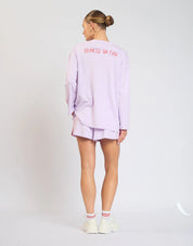 LUNA LANE HEARTS ON FIRE LONG SLEEVE TEE – WOMENS OVERSIZED COTTON LONG SLEEVE
