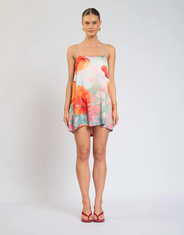 LUNA LANE THE RIO MINI DRESS – RESORT 25 – VISCOSE SATIN CREPE ADJUSTABLE STRAPS