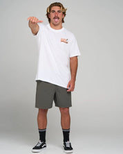 THE MAD HUEYS COOKEDATOO AHOY MENS FISHING TEE COTTON SURF TSHIRT WHITE