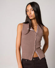 SILENT THEORY MARLEIGH KNIT TANK WOMENS BROWN