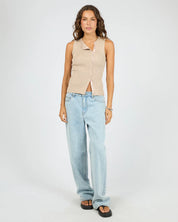 SILENT THEORY MARLEIGH KNIT TANK WOMENS OAT