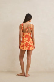 RHYTHM MELIA FLORAL MINI DRESS WOMENS RED