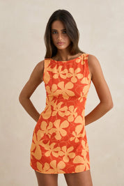 RHYTHM MELIA FLORAL MINI DRESS WOMENS RED
