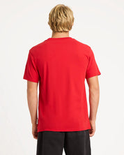 QUIKSILVER MENS QS IMPAIRED T-SHIRT SURF GRAPHIC SUMMER TEE SALSA RED