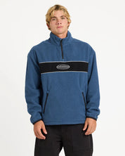 QUIKSILVER MERCURY PANEL 1/4 ZIP FLEECE JUMPER DARK DENIM