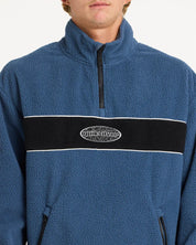 QUIKSILVER MERCURY PANEL 1/4 ZIP FLEECE JUMPER DARK DENIM