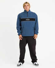 QUIKSILVER MERCURY PANEL 1/4 ZIP FLEECE JUMPER DARK DENIM