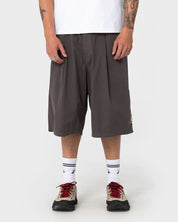 RUSTY MISTA MISTA BAGGY PLEATED SHORT CARBON