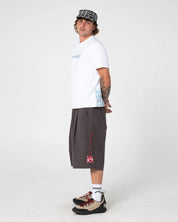 RUSTY MISTA MISTA BAGGY PLEATED SHORT CARBON