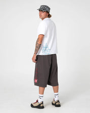 RUSTY MISTA MISTA BAGGY PLEATED SHORT CARBON