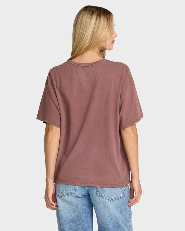 RVCA MOVE ON BF T SHIRT TERRA BROWN