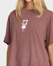 RVCA MOVE ON BF T SHIRT TERRA BROWN
