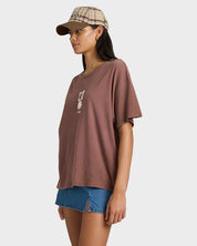 RVCA MOVE ON BF T SHIRT TERRA BROWN