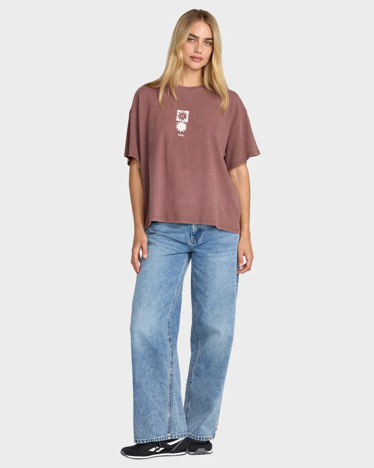 RVCA MOVE ON BF T SHIRT TERRA BROWN