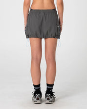 RUSTY NEW AGE LOW RISE MINI SKIRT WOMENS GREY BLUE